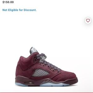 Jordan 5 Retro SE "Burgundy" Grade School Kids' Shoe